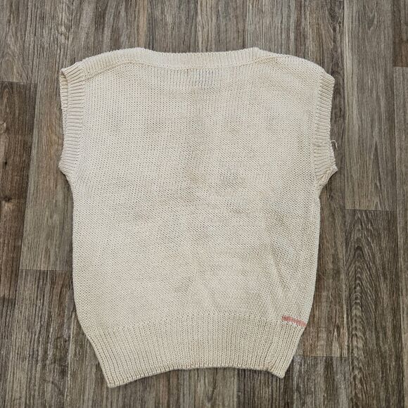 Vtg Counterparts Floral Sweater Vest Womens L Grandmacore Cottage Boho Artsy 90s - Picture 5 of 8